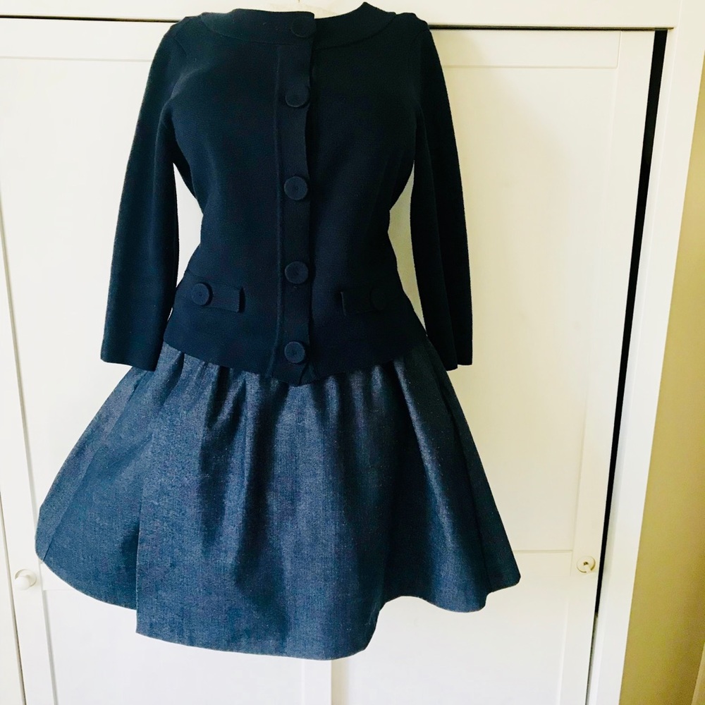 Navy blue Laura Ashley knitted cardigan